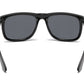 PL 7619 Shinny Black - Classic Square Sport Plastic Polarized Sunglasses (12 Pcs of the same color)