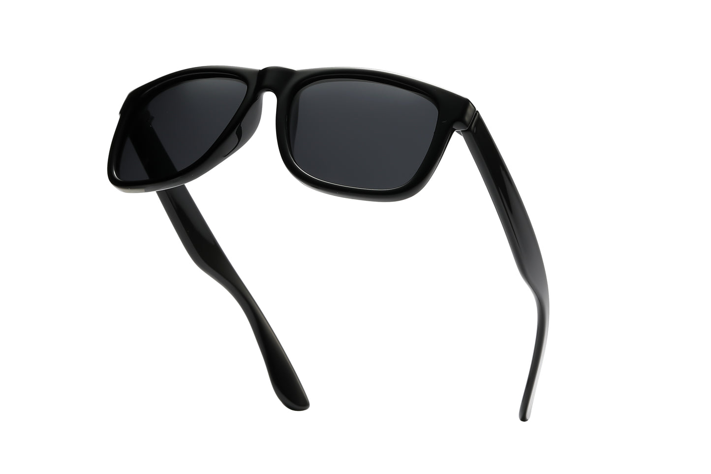 PL 7619 Shinny Black - Classic Square Sport Plastic Polarized Sunglasses (12 Pcs of the same color)