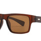 PL 7875 - Rectangular Rigid Frame Flat Top Bamboo Polarized Sunglasses