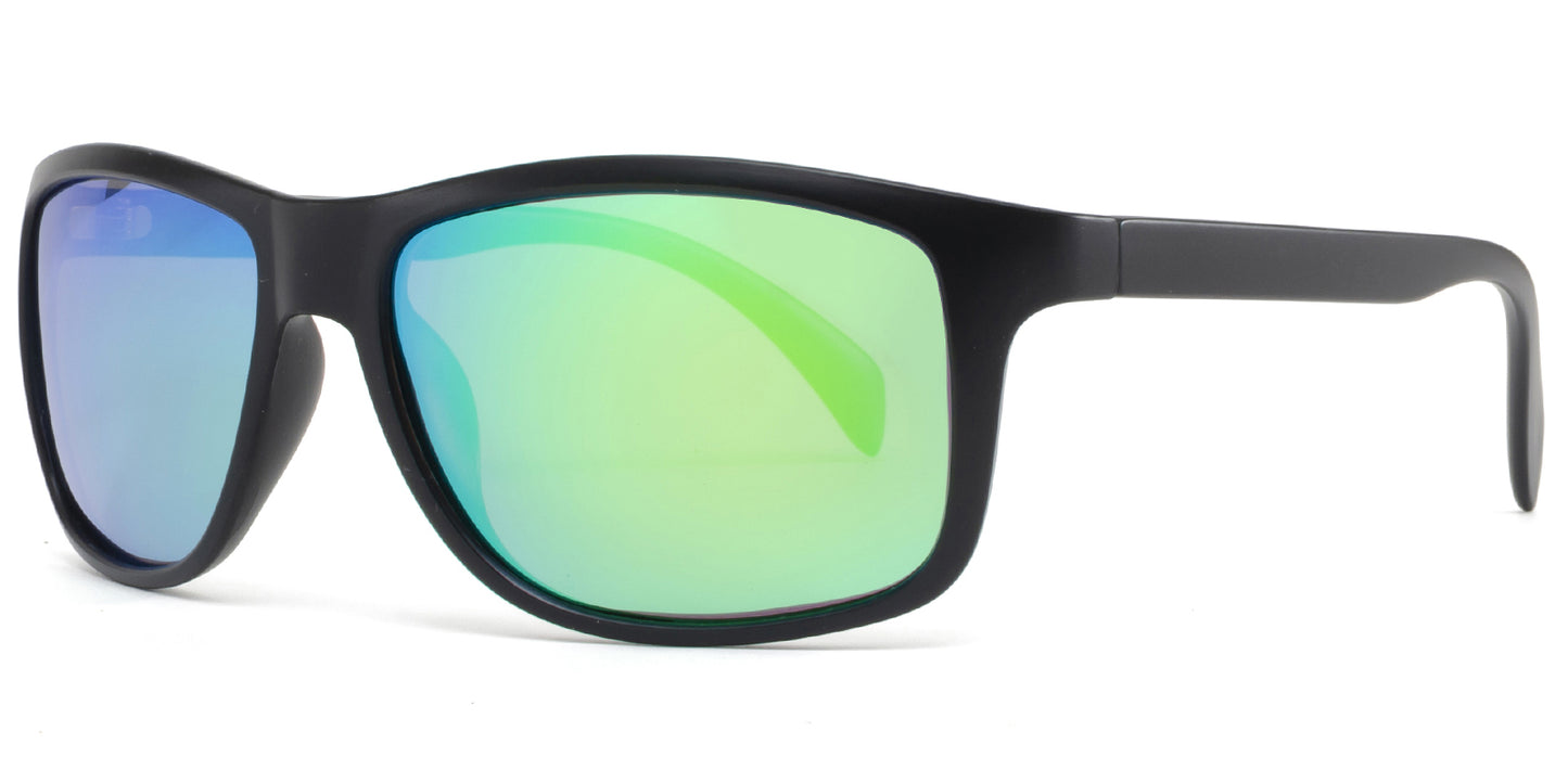 PL 9037 - Polarized Rectangular Plastic Sunglasses