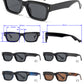 PL 9093 - Thick Rectangular Polarized Plastic Sunglasses