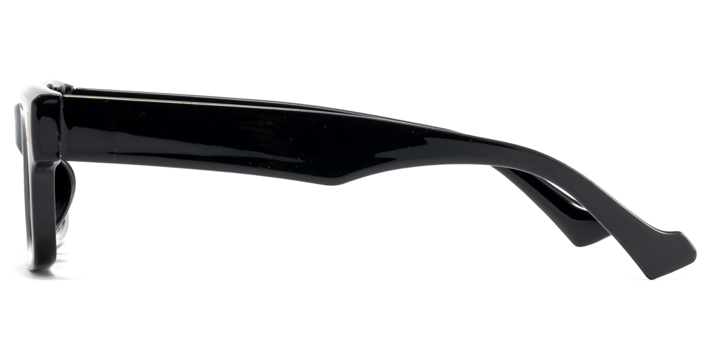 PL 9093 - Thick Rectangular Polarized Plastic Sunglasses