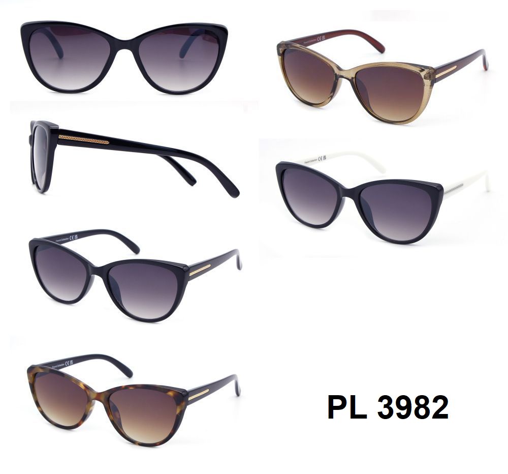 PL 3982 - Polarized Fashion Plastic Cat Eye Sunglasses