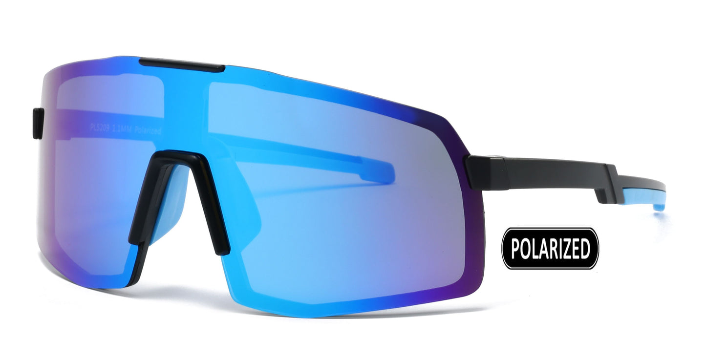 PL 5209 -  Polarized Sports Shield Plastic Sunglasses