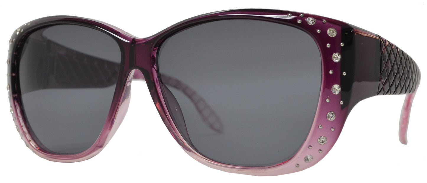PL 7833 BX - Women's Cover Over 1.1 MM Polarized Sunglasses with Rhinestones