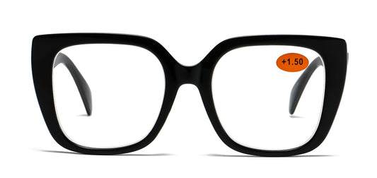 RS 1067 - Large Square Fashion Plastic Reading Glasses
