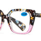 RS 1067 - Large Square Fashion Plastic Reading Glasses