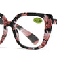 RS 1067 - Large Square Fashion Plastic Reading Glasses