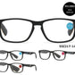 RS 1208 - Plastic Rectangular Reading Glasses with Spring Hinge