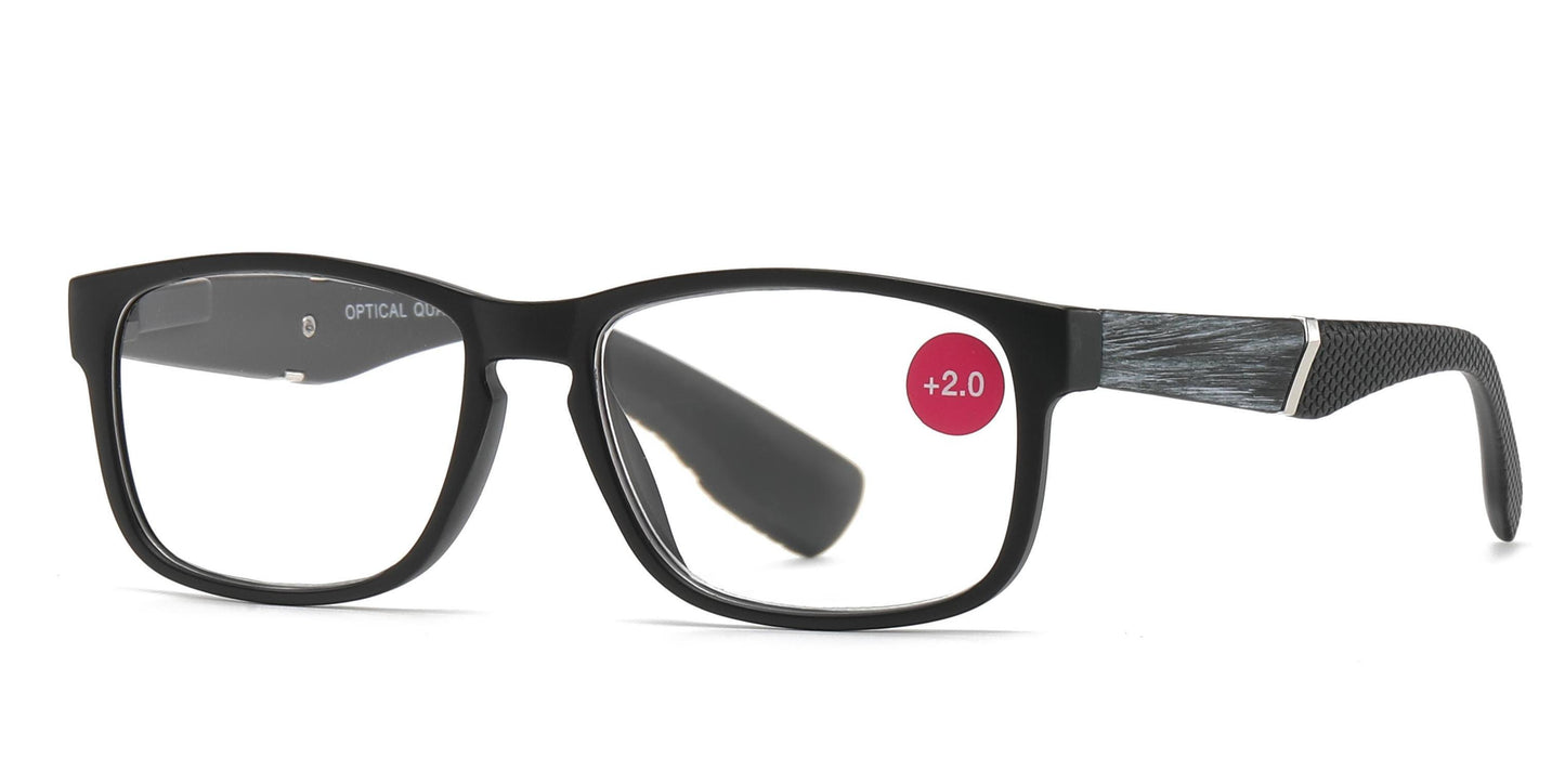 RS 1208 - Plastic Rectangular Reading Glasses with Spring Hinge