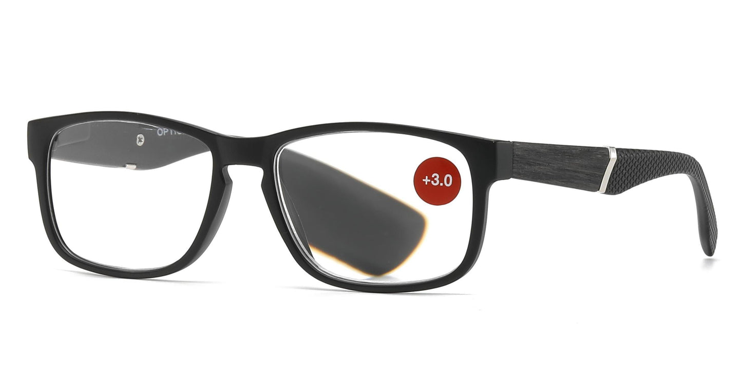 RS 1208 - Plastic Rectangular Reading Glasses with Spring Hinge