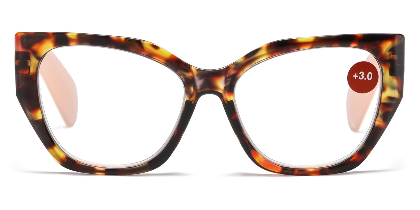 RS 1281 - Large Cat Eye Plastic Reading Glasses