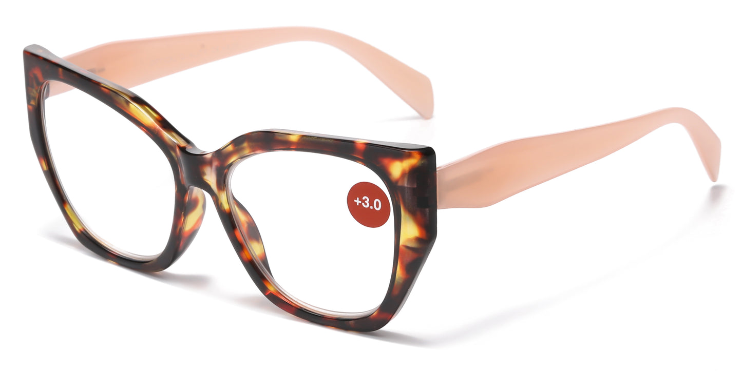 RS 1281 - Large Cat Eye Plastic Reading Glasses