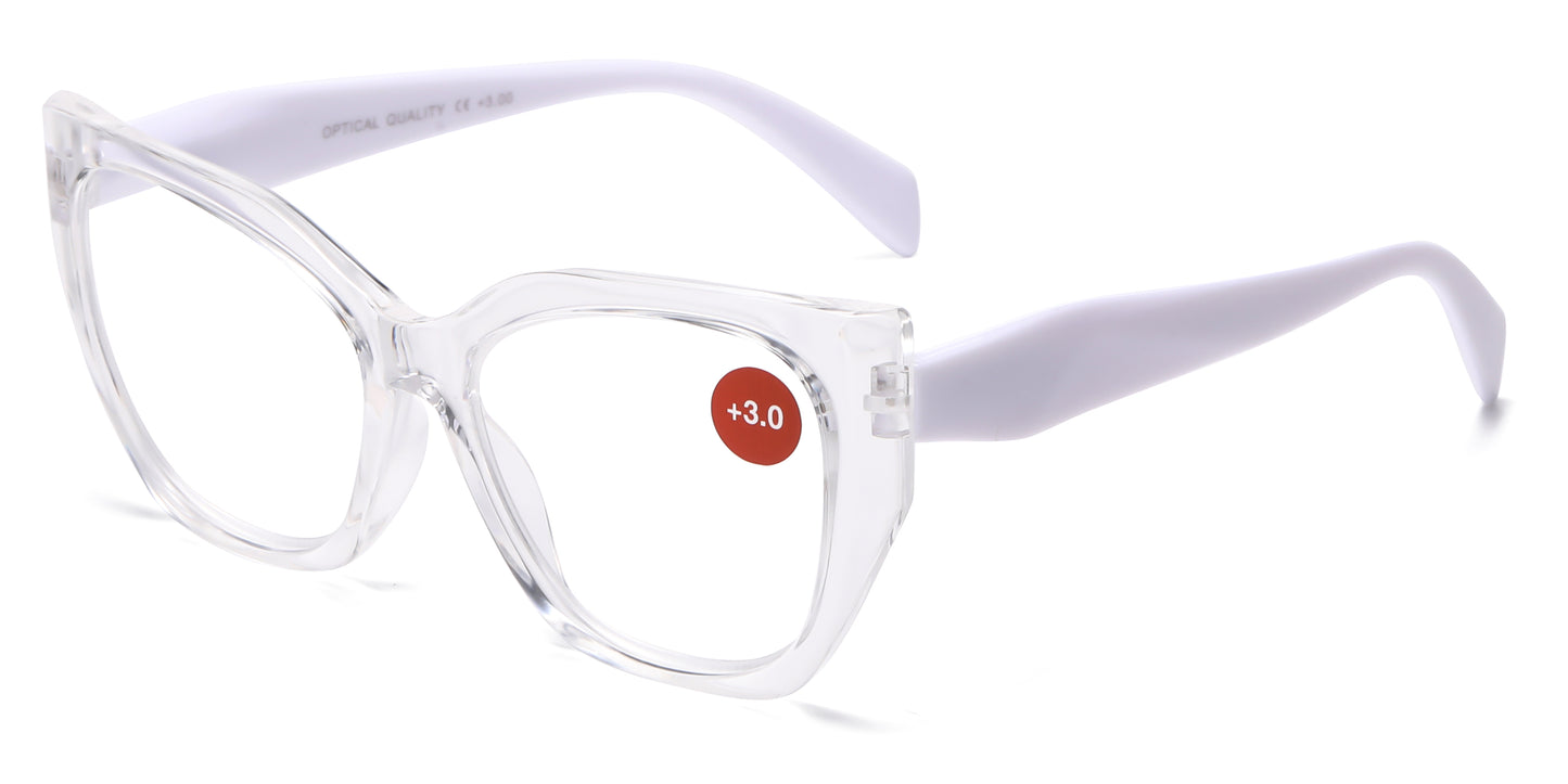 RS 1281 - Large Cat Eye Plastic Reading Glasses