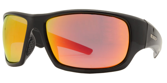 PL Rex RVC - Polarized Men Sport Wrap Around Color Mirror Lens Plastic Sunglasses