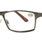 Wholesale - RS 1271 - Rectangular Horn Rimmed Metal Reading Glasses - Dynasol Eyewear