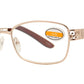 Wholesale - RS 1282 - Rectangular Frame Temple Cut Out Design Metal Reading Glasses - Dynasol Eyewear