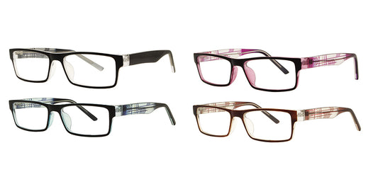 RS 1305 +2.00 - Plastic Rectangular Reading Glasses