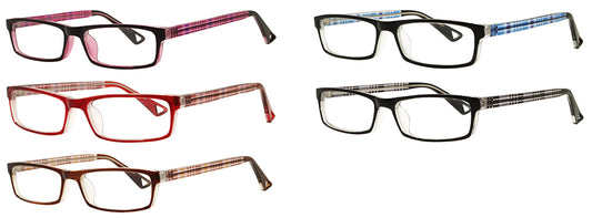 RS 1306 +1.25 - Rectangular Plastic Reading Glasses