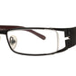 Wholesale - RS 1394 - Modern Rectangular Cut Out Metal Reading Glasses - Dynasol Eyewear