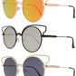 1889 - Round Laser Cutout Cat Eye Sunglasses