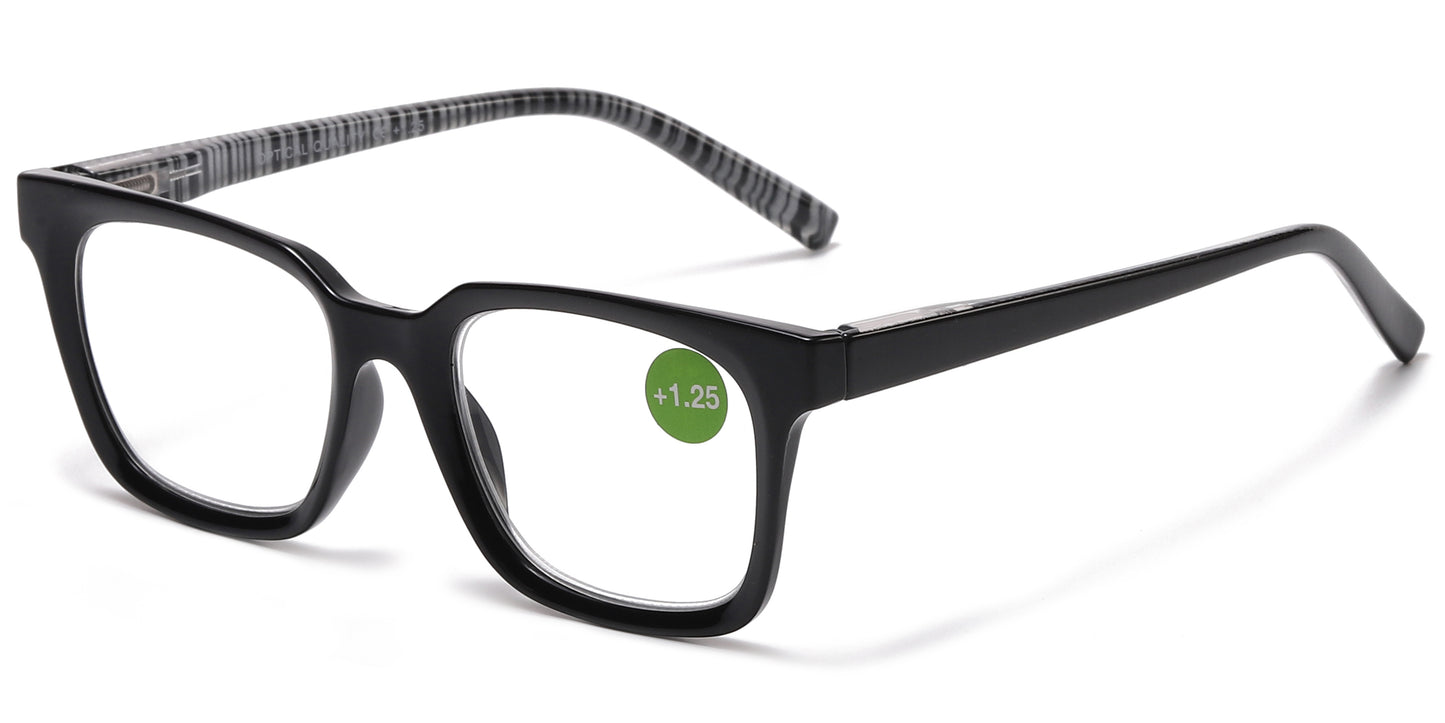 RS 1233 - Plastic Rectangular Reading Glasses