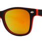 Wholesale - 4567-8 - Kids Classic Horn Rimmed Inner Color Sunglasses with Color Mirror Lens - Dynasol Eyewear
