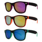 Wholesale - 4567-8 - Kids Classic Horn Rimmed Inner Color Sunglasses with Color Mirror Lens - Dynasol Eyewear