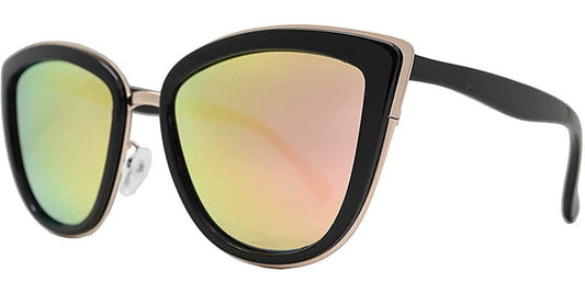 PL 8523 Pink RVC - Polarized Cat Eye Sunglasses with Pink Mirror Lens