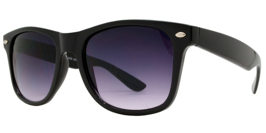 Wholesale - 7110 Black - Classic Horn Rimmed Black Plastic Sunglasses - Dynasol Eyewear