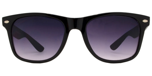 Wholesale - 7110 Black - Classic Horn Rimmed Black Plastic Sunglasses - Dynasol Eyewear