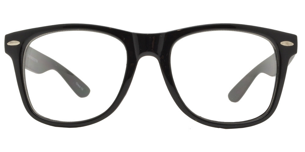 Wholesale - 7110 N - Classic Horn Rimmed Clear Lens Plastic Sunglasses - Dynasol Eyewear