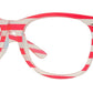 Wholesale - 7110 Flag Clear - Classic Horn Rimmed Clear USA Flag Clear Lens Plastic Sunglasses - Dynasol Eyewear