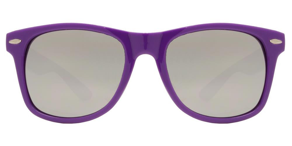 Wholesale - 7110 M - Classic Horn Rimmed Mirror Multi Color Plastic Sunglasses - Dynasol Eyewear