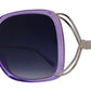 Wholesale - 7334 - Women's Fashion Square Sunglasses with Metal Wire Accent Temple - Dynasol Eyewear