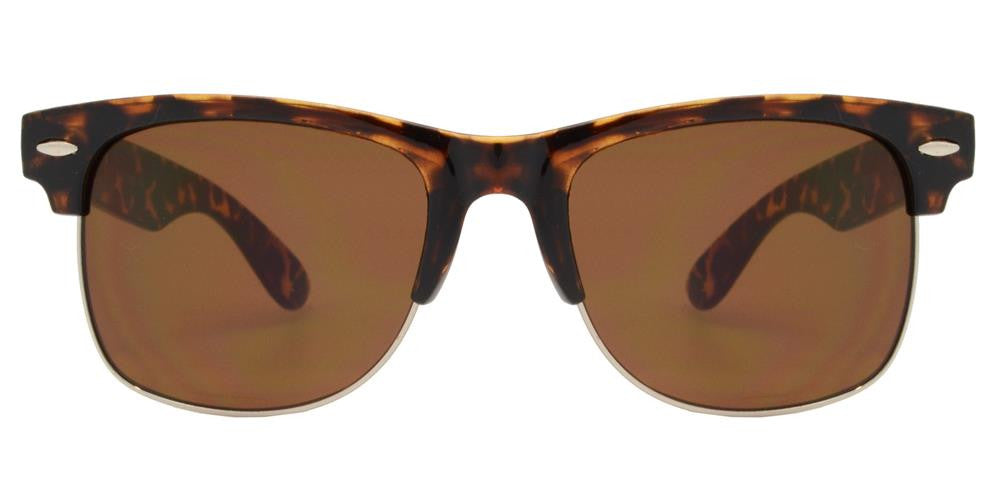Wholesale - 7583 - Retro Horn Rimmed Bulk Sunglasses with Smoke Lens - Dynasol Eyewear