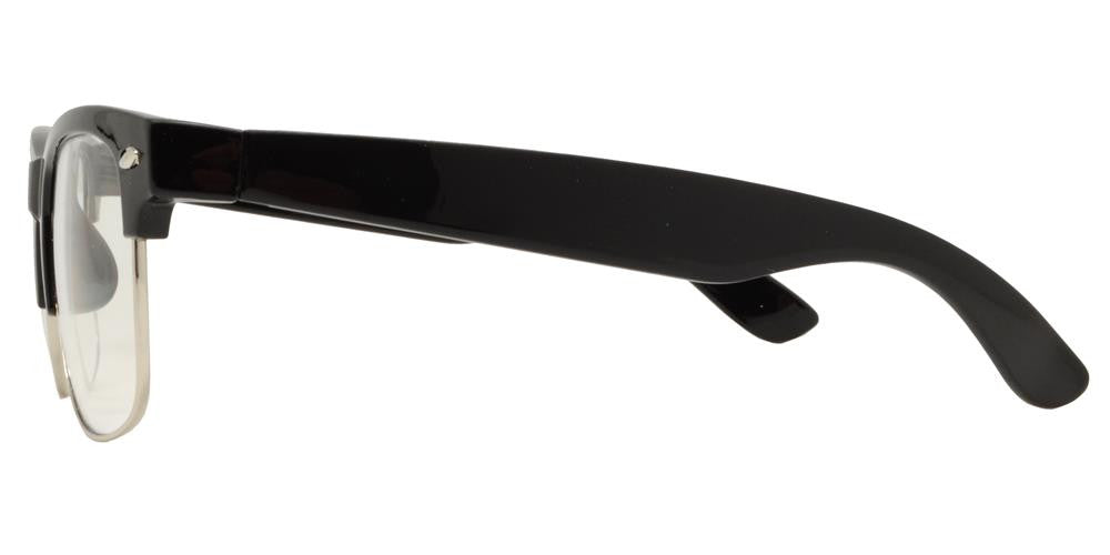 Wholesale - 7583 N - Retro Horn Rimmed Sunglasses with Clear Lens - Dynasol Eyewear