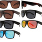 7633 Mixed - Classic Square Sports Sunglasses Assorted colors