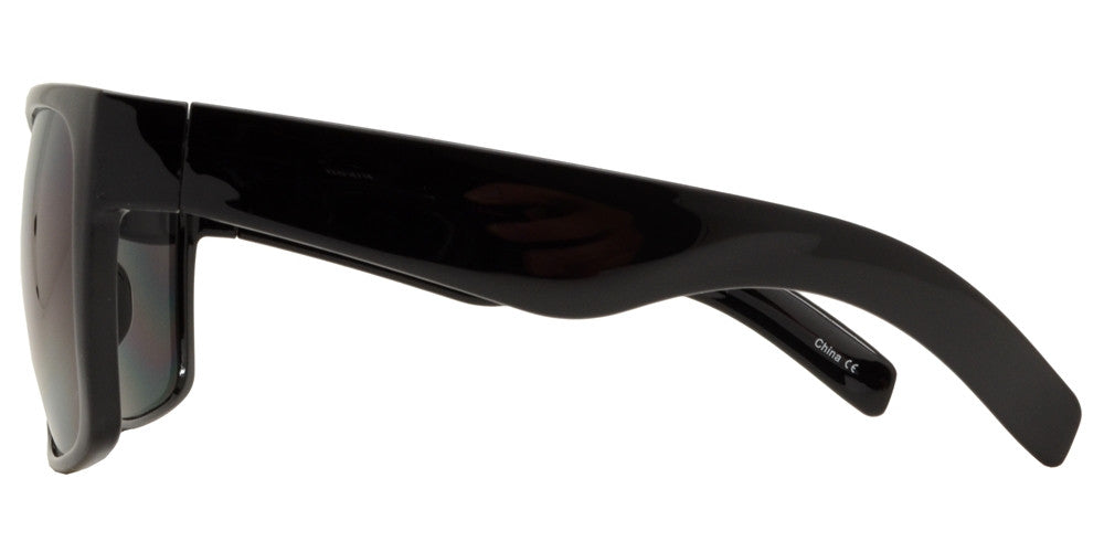 Wholesale - 7633 Black SD - Classic Square Sports Sunglasses with Super Dark Lens - Dynasol Eyewear