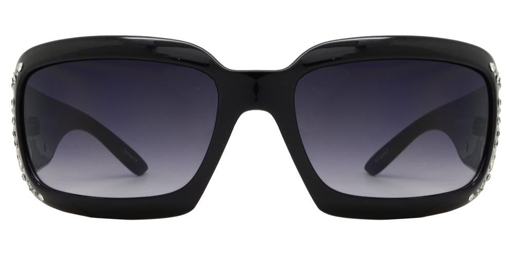 Wholesale - 7673 - Rectangular Chunky Sunglasses with Double Pistol Concho - Dynasol Eyewear