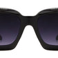 Wholesale - 7689 - Chunky Rectangular Sunglasses with Rhinestones and Texas Star Concho - Dynasol Eyewear