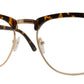 Wholesale - 7768 N - Classic Horn Rimmed Half Frame Sunglasses with Clear Lens - Dynasol Eyewear