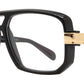 Wholesale - 7818 Black Clear - Women's Black Square Frame Retro Hip-Hop Sunglasses with Clear Lens - Dynasol Eyewear