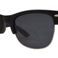 Wholesale - 7912 - Horn Rimmed Half Frame Faux Wood Plastic Sunglasses - Dynasol Eyewear