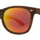 Wholesale - 7947 RVC - Classic Horn Rimmed Faux Wood Sunglasses with Color Mirror Lens - Dynasol Eyewear