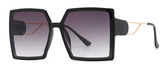8000 - Square Plastic Sunglasses with Flat Lens