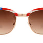 Wholesale - 8063 - Horn Rimmed Half Frame USA Flag Sunglasses - Dynasol Eyewear