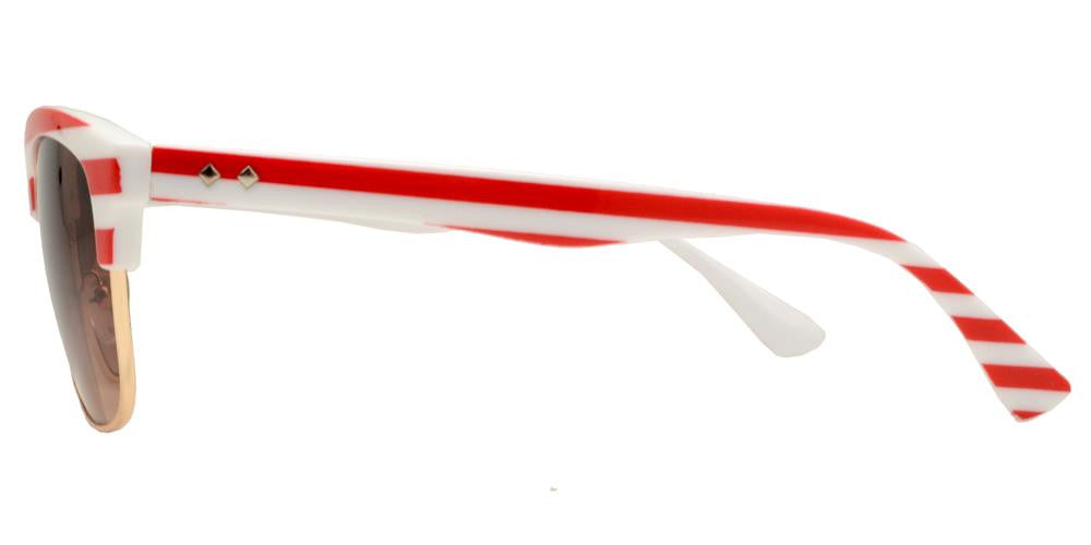 Wholesale - 8063 - Horn Rimmed Half Frame USA Flag Sunglasses - Dynasol Eyewear