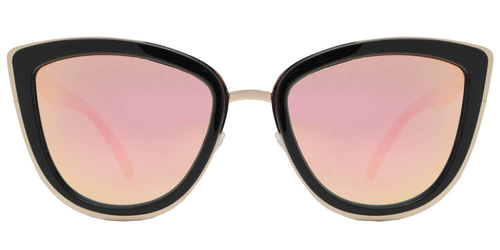 PL 8523 Pink RVC - Polarized Cat Eye Sunglasses with Pink Mirror Lens
