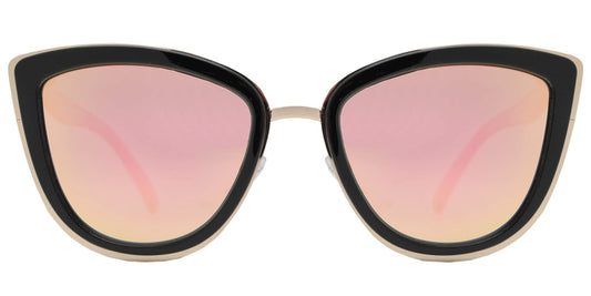PL 8523 Pink RVC - Polarized Cat Eye Sunglasses with Pink Mirror Lens